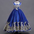 2020 New Pure color elegant girls dress